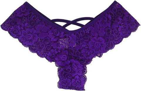 4 Pack Women Sexy Lace Underwear Lingerie Panties G - String Brief Thong Plus Size - ZenithZephyrShop