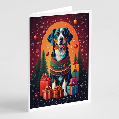 Appenzeller Sennenhund Holiday Christmas Greeting Cards Pack of 8 - ZenithZephyrShop