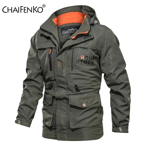 Men's Windproof Hooded Outdoor Jacket - ZenithZephyrShop